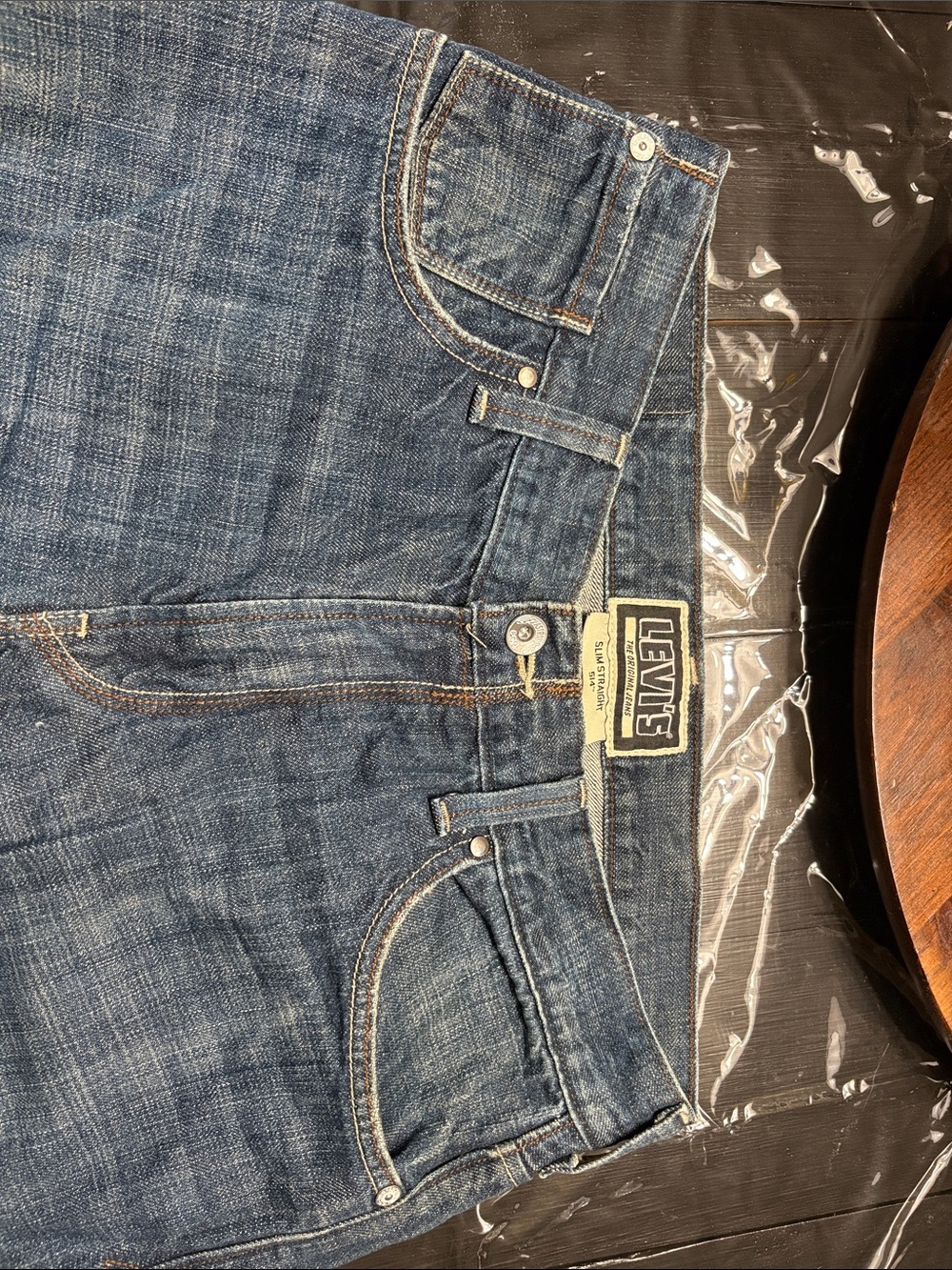 Levi's Men's Dark Blue Slim Straight Denim Jeans